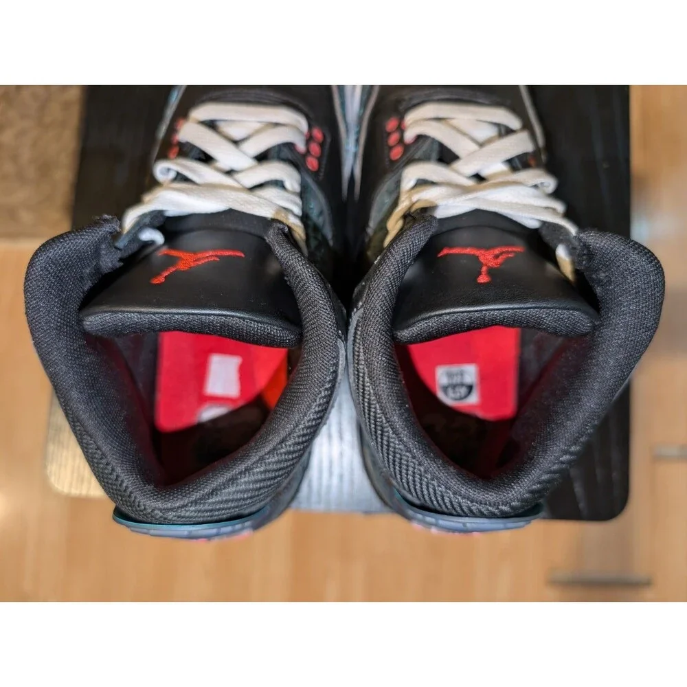 Nike Air Jordan 3 Retro Moto Black/Siren Red-Hyper Jade (FV5437 001) Sz 6.5Y